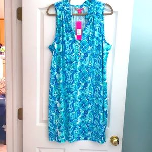 EUC Lilly Pulitzer xxl Azlynn Dress Sea Glass Aqua